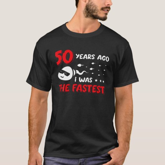 50年前私が最速の誕生日 Tシャツ (正面)