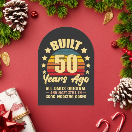 50年前製作 オリジナルパーツのまま 50歳の誕生日 アクリル招待状 (インサイチュ (クリスマス))