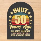 50年前製作 オリジナルパーツのまま 50歳の誕生日 アクリル招待状 (正面)