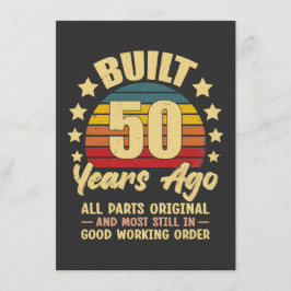 50年前製作 オリジナルパーツのまま 50歳の誕生日 招待状
