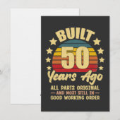50年前製作 オリジナルパーツのまま 50歳の誕生日 招待状 (正面/裏面)
