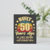 50年前製作 オールパーツオリジナル 50歳の誕生日 招待状 (スタンド正面)