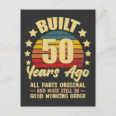 50年前製作 オールパーツオリジナル 50歳の誕生日 招待状 (正面)
