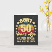 50年前製造 オリジナルパーツで50歳の誕生日をお祝い カード (黄色い花)