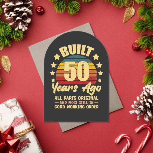 50年前製造 オリジナルパーツ 50歳の誕生日 アクリル招待状 (インサイチュ (クリスマス))