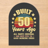 50年前製造 オリジナルパーツ 50歳の誕生日 アクリル招待状 (正面)