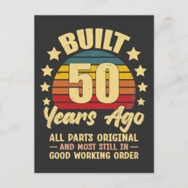 50年前製造 オリジナルパーツ 50歳の誕生日 インビテーションポストカード