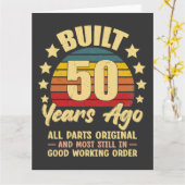 50年前製造 オリジナルパーツ 50歳の誕生日 カード (黄色い花)