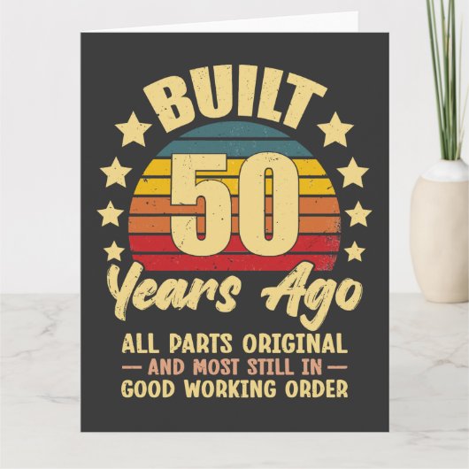50年前製造 オリジナルパーツ 50歳の誕生日 カード (正面)