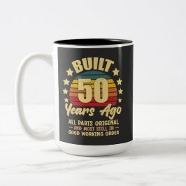 50年前製造 オリジナルパーツ 50歳の誕生日 ツートーンマグカップ