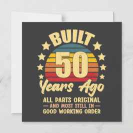 50年前製造 オリジナルパーツ 50歳の誕生日 マグネット招待状