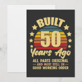 50年前製造 オリジナルパーツ 50歳の誕生日 招待状 (正面/裏面)