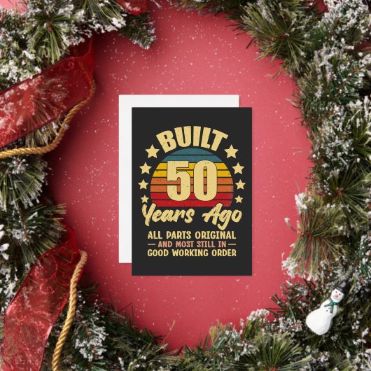 50年前製造 オリジナルパーツ 50歳の誕生日 箔招待状 (インサイチュ)