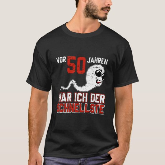 50年前 私は最速 誕生日おめでとう Tシャツ (正面)