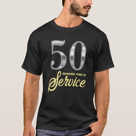 50年勤続第50回従業員記念日Apr Tシャツ (正面)