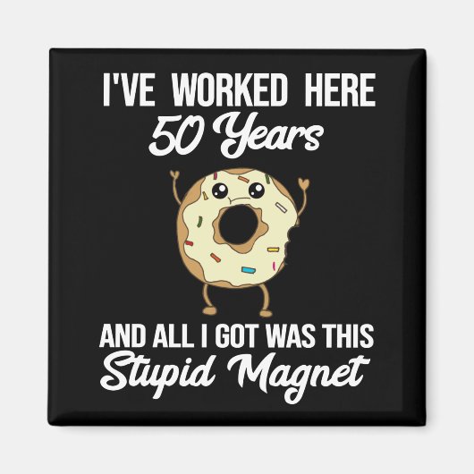 50年勤続記念日の感謝ギフト マグネット (正面)