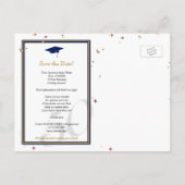 50年区分懇親会保存日付BLUE 案内ポストカード (裏面)