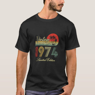50年古いギフトヴィンテージ1974限定版50t tシャツ