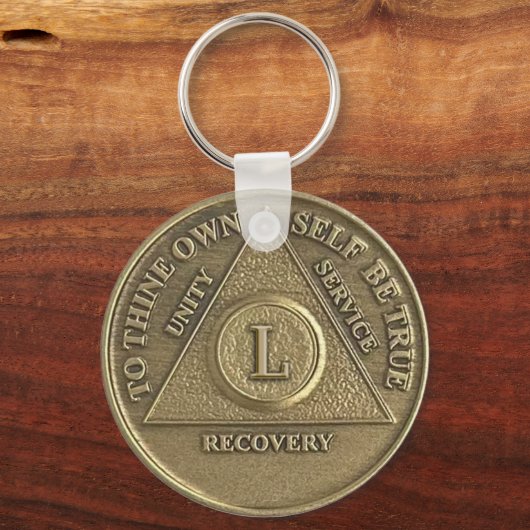 50年名前をカスタムするソバーメダリオン キーホルダー (正面)