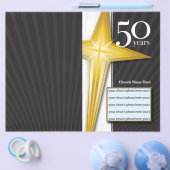 50年教会の記念日の公報 チラシ (シングル)