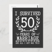 50年目の夫婦 結婚50周年 ポストカード (正面/裏面)