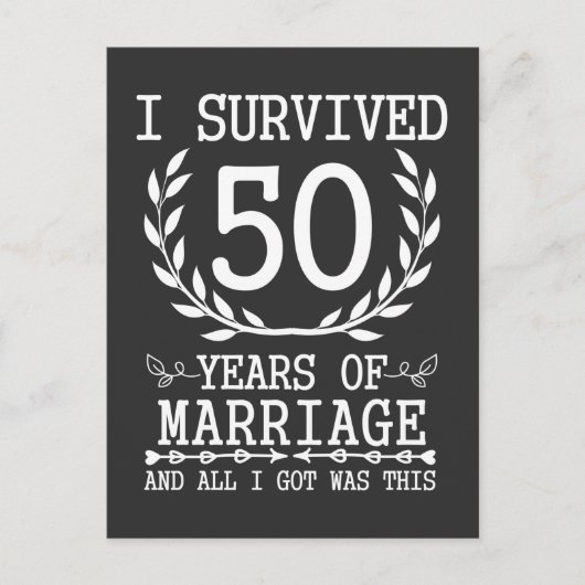 50年目の夫婦 50周年結婚記念日 ポストカード (正面)