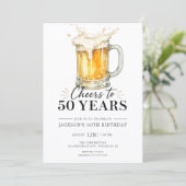 50年祝いバースデー招待状 招待状 (スタンド正面)
