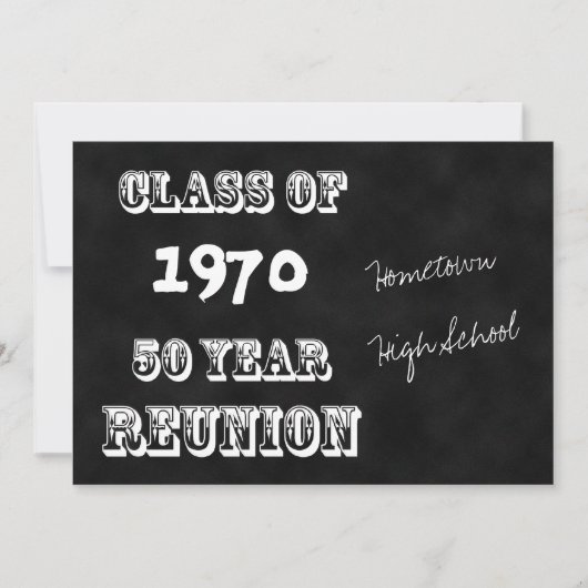 50年級懇親会ヴィンテージシャルボード 招待状 (正面)