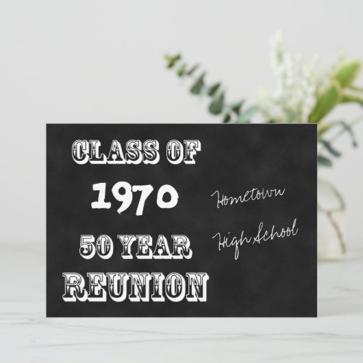 50年級懇親会ヴィンテージシャルボード 招待状 (スタンド正面)