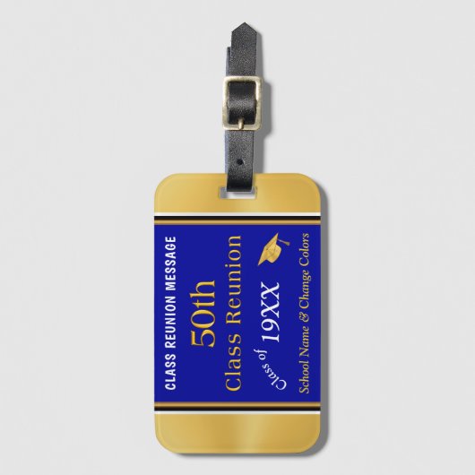 50年級懇親会土パーソナライズされた産物 ラゲッジタグ (正面縦)