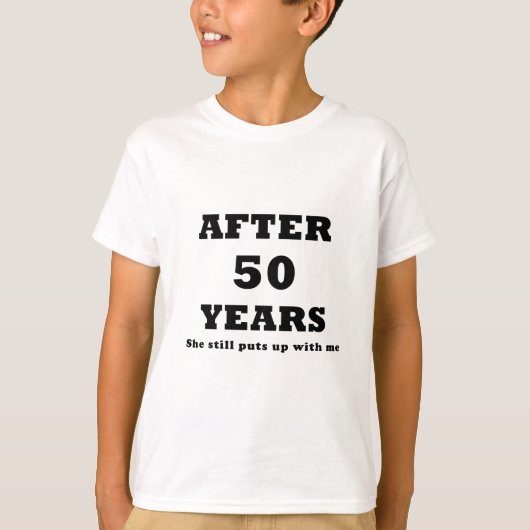 50年経っても彼女は私に甘えている Tシャツ (正面)