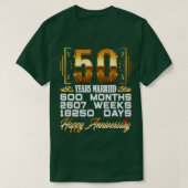 50年結婚したおもしろい50結婚周年 Tシャツ (デザイン正面)
