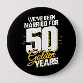 50年結婚した間50周年結婚 缶バッジ (正面)