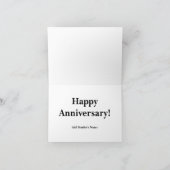 50年結婚のハッピーアニバーサリーブラック&金ゴールド カード (内部)