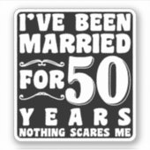 50年結婚記念日のプレゼント シール (正面)