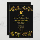 50年記念パーティの招待状 招待状 (正面/裏面)