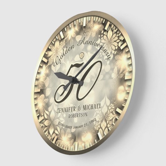 50年記念結婚大時計 ラージ壁時計 (傾斜)