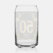 50年金ゴールドグリッター記念日 ガラス缶 (正面)