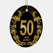 50年金ゴールドグリッター記念日 セラミックオーナメント (右)