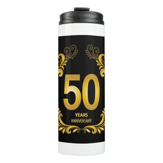 50年金ゴールドグリッター記念日 タンブラー (正面)