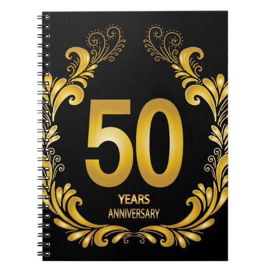 50年金ゴールドグリッター記念日 ノートブック (正面)