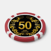 50年金ゴールドグリッター記念日 ポーカーチップ (シングル)