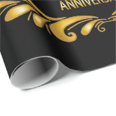 50年金ゴールドグリッター記念日 ラッピングペーパー (ロールコーナー)