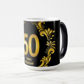 50年金ゴールド結婚グリッター記念日 モーフィングマグカップ (正面右)
