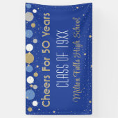 50年間のお祝いクラス懇親会バナー 横断幕 (縦)