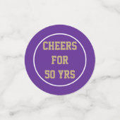 50年間のクラス懇親会テーブル紙吹雪 コンフェッティ (スモール正面)