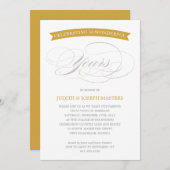 50年間のバナー | 50周年記念招待状 招待状 (正面/裏面)