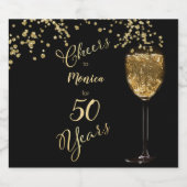 50年間の応援 スパークリングワインラベル (シングルラベル)