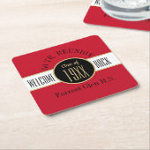 50年間の懇親会ウェルカムバック スクエアペーパーコースター (アングル)