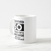 50年間の結婚生活を生き抜いて得たものは、、、 コーヒーマグカップ (正面左)